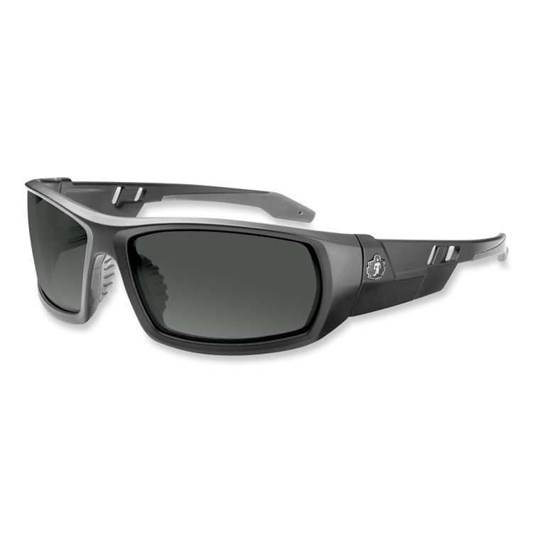 ergodyne Skullerz Odin Safety Glasses, Matte Black Nylon Impact Frame, Polarized Smoke Polycarbonate Lens (EGO50431)