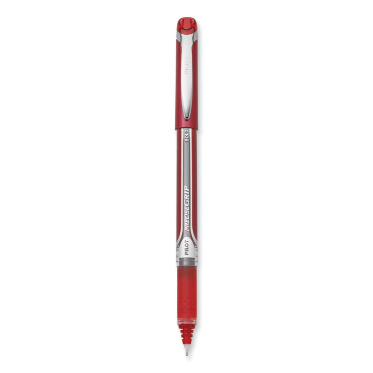 Pilot Precise Grip Rollerball Pen, Stick, Bold 1 mm, Red Ink, Red Barrel (PIL28903)