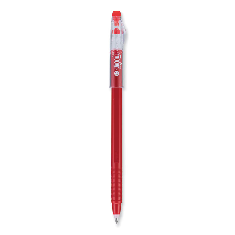 Pilot FriXion ColorSticks Erasable Gel Pen, Stick, Fine 0.7 mm, Red Ink, Red Barrel, Dozen (PIL32467)
