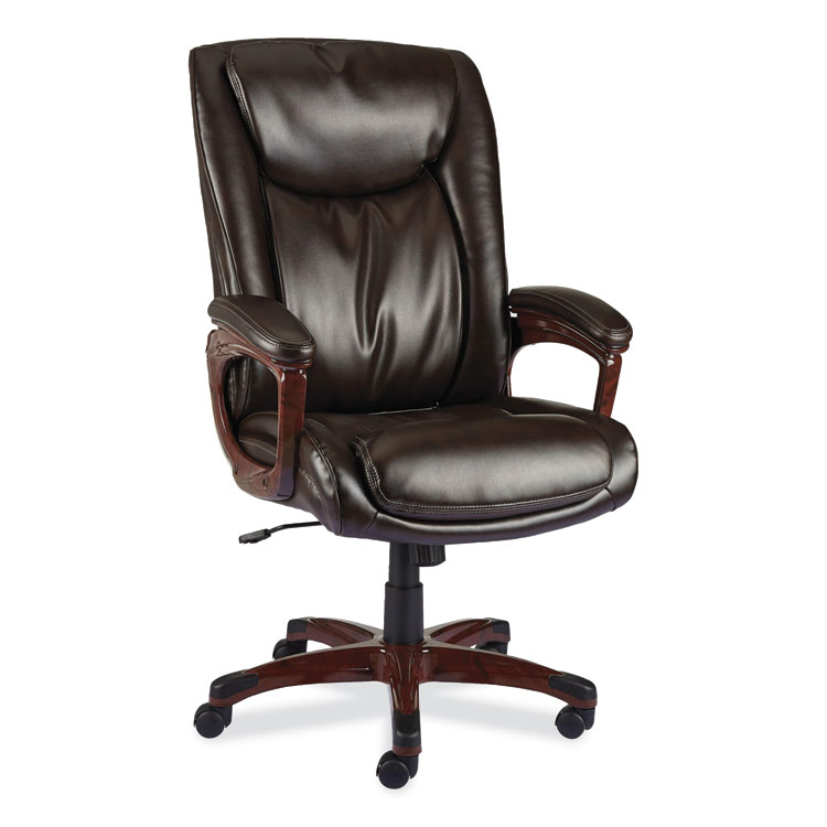 Alera Alera Darnick Series Manager Chair, Supports Up to 275 lbs, 17.13" to 20.12" Seat Height, Brown Seat/Back, Brown Base (ALEDN42B19)
