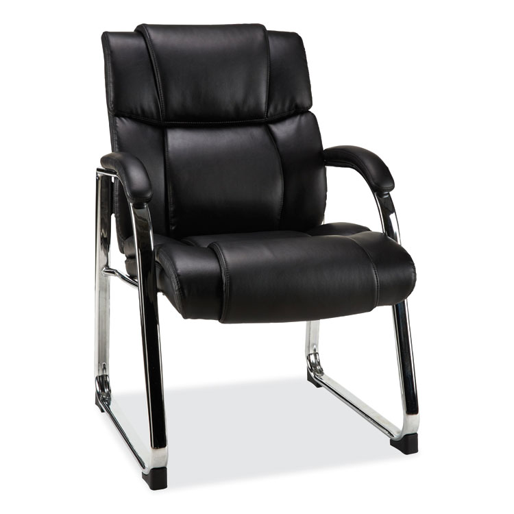 ALEHD4319 - Alera Alera Hildred Series Guest Chair, 25" x 28.94" x 37.8", Black Seat, Black Back, Chrome Base (ALEHD4319)