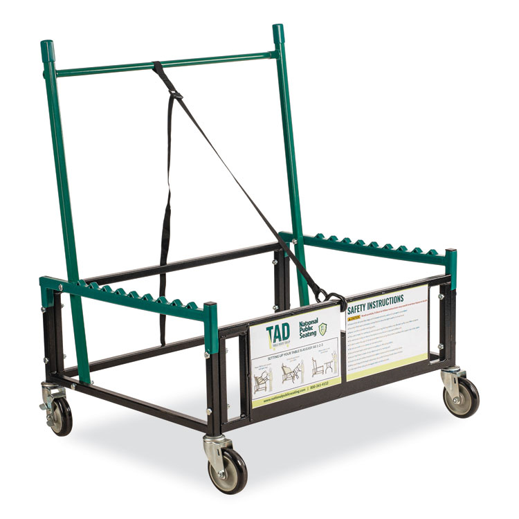 NPS Table Assist Dolly, 1,000 lb Capacity, 38 x 30 x 44.5, Black/Green (NPSTAD)