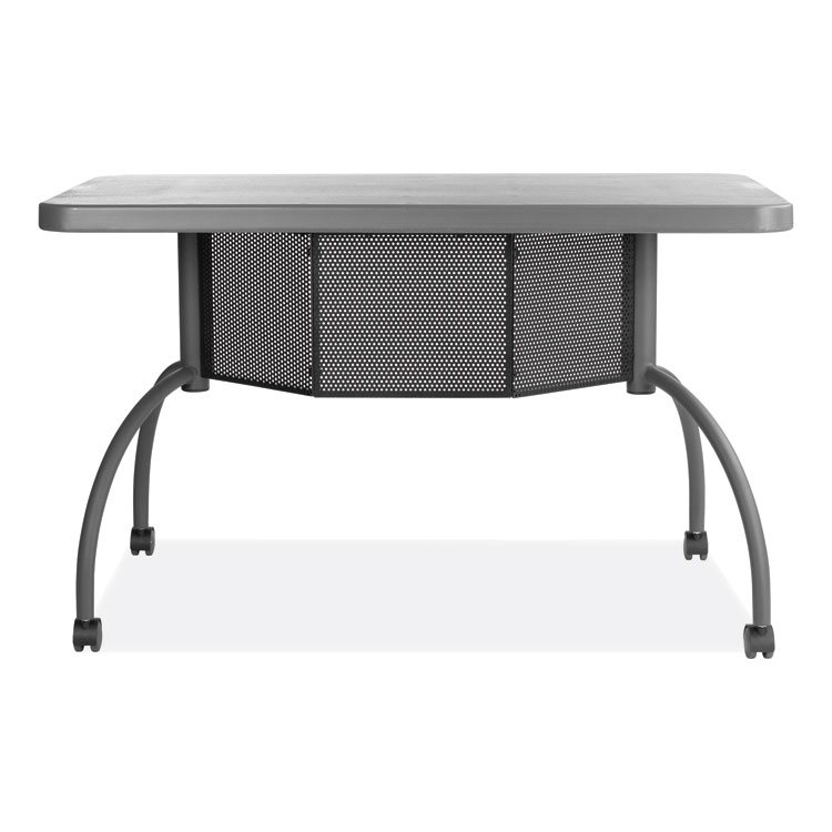 Oklahoma Sound Teacher's WorkPod Desk, 48" x 24" x 30", Charcoal Slate (NPSTWPD)