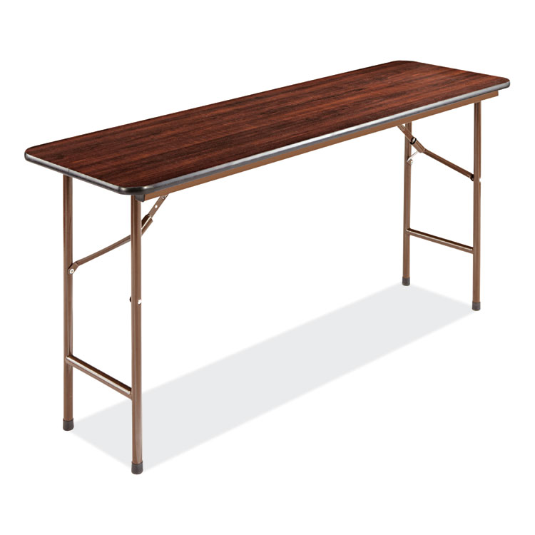 Alera Wood Folding Table, Rectangular, 59.88w x 17.75d x 29.13h, Mahogany (ALEFT726018MY)