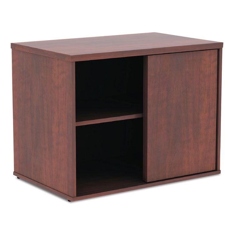 Alera Alera Open Office Desk Series Low Storage Cabinet Credenza, Woodgrain Laminate, 29.5w x 19.13d x 22.78h, Medium Cherry (ALELS593020MC)