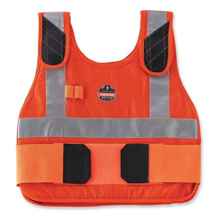 ergodyne Chill-Its 6225 Premium FR Phase Change Cooling Vest, Modacrylic Cotton, Large/X-Large, Orange (EGO12206)