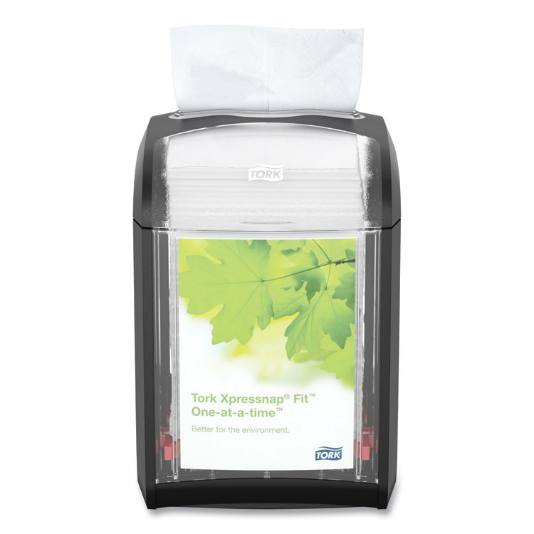 Tork Xpressnap Fit Napkin Dispenser, Tabletop, 4.4 x 5.6 x 6.7, Black (TRK7232000)