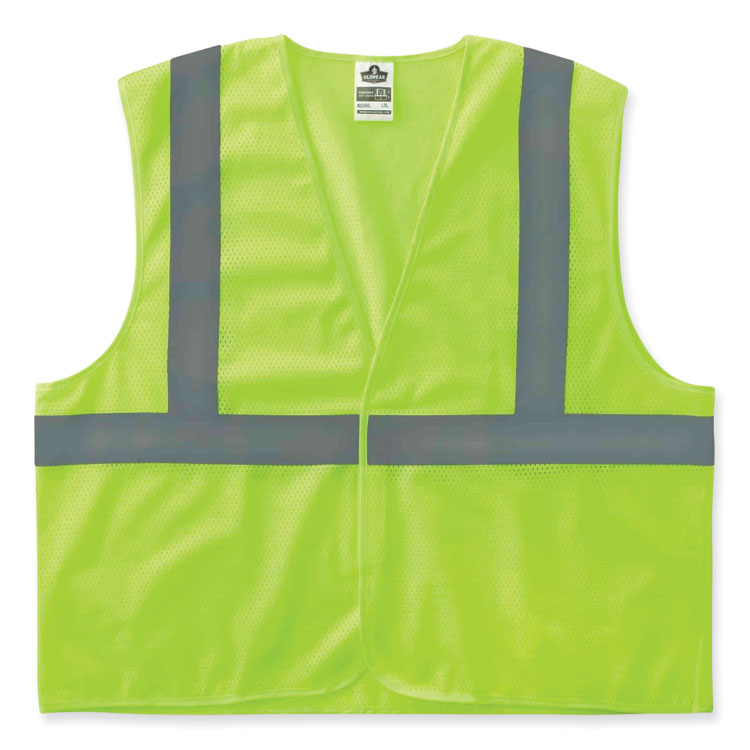 ergodyne GloWear 8205HL Class 2 Super Economy Mesh Vest, Polyester, Lime, X-Small (EGO20971)