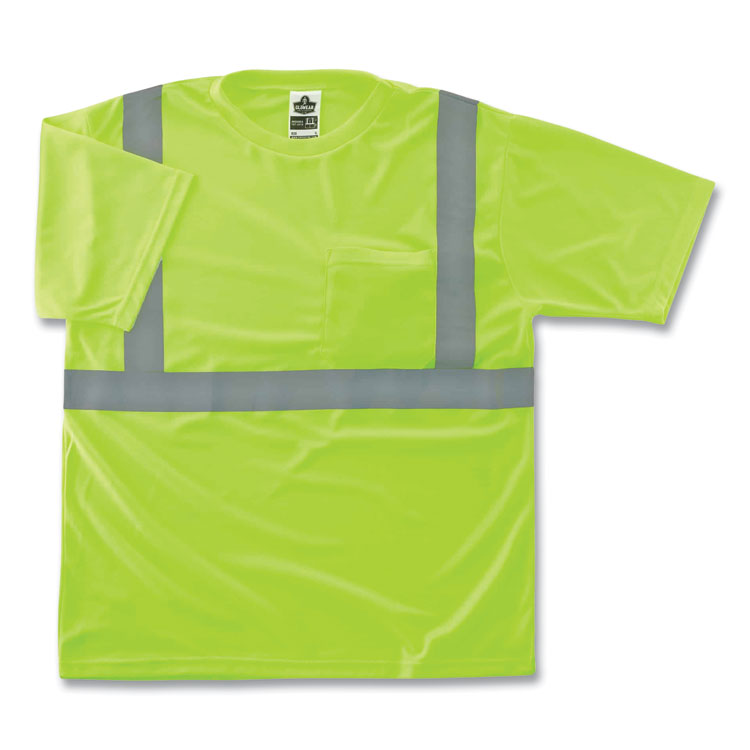 ergodyne GloWear 8289 Class 2 Hi-Vis T-Shirt, Polyester, Lime, X-Large (EGO21505)