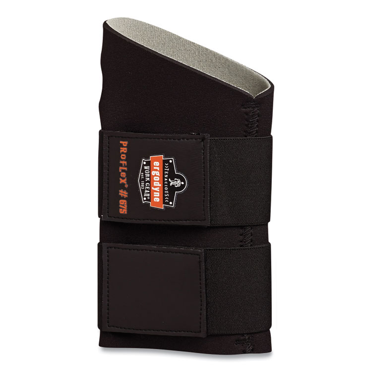 ergodyne ProFlex 675 Ambidextrous Double Strap Wrist Support, Large, Fits Left/Right Hand, Black (EGO16624)