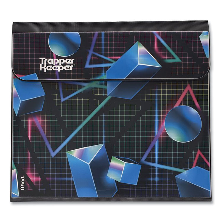 Mead Trapper Keeper 3-Ring Pocket Binder, 1" Capacity, 11.25 x 12.19, Shapes (MEA260038CQ1ECM)