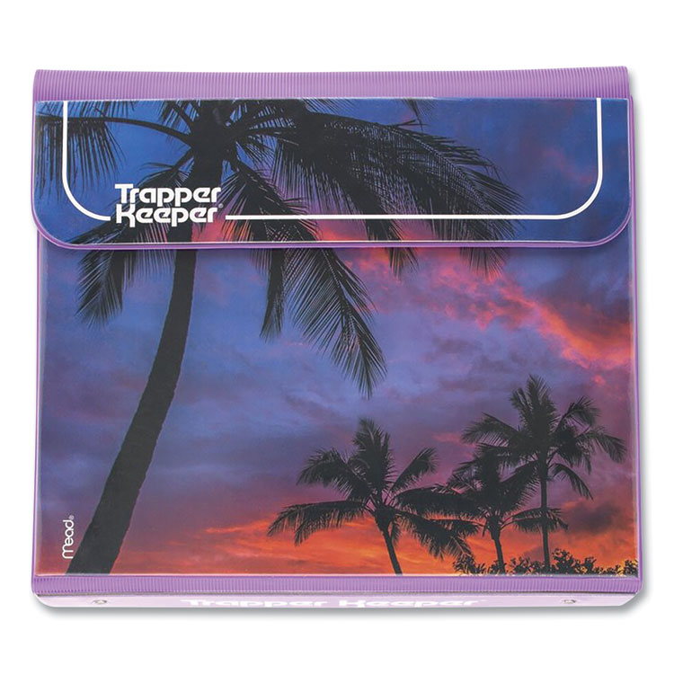 Mead Trapper Keeper 3-Ring Pocket Binder, 1" Capacity, 11.25 x 12.19, Palm Trees (MEA260038FDE1EC)