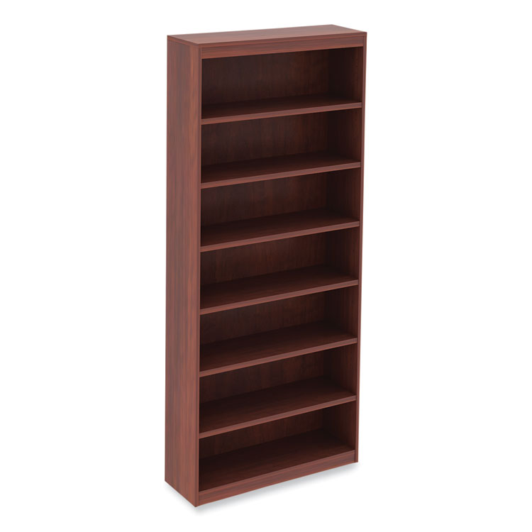 Alera Alera Valencia Series Square Corner Bookcase, Seven-Shelf, 35.63w x 11.81d x 83.86h, Cherry (ALEVA78436MC)