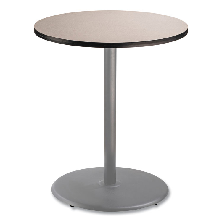 NPS Cafe Table, 36" Diameter x 42h, Round Top/Base, Gray Nebula Top, Gray Base (NPSCG13636RB1GY)