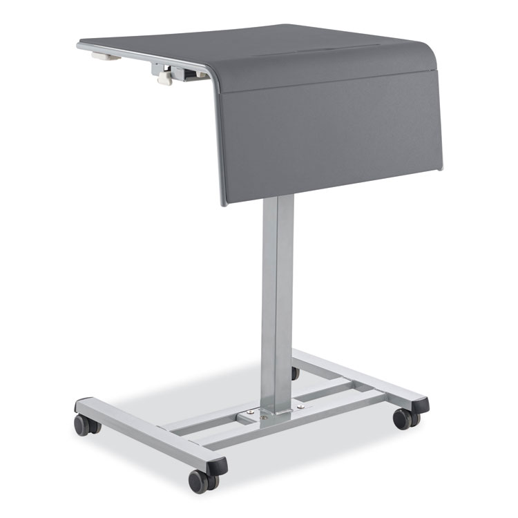 NPS Sit-Stand Student Desk Pro, 23.5" x 19.5" x 28.5" to 41.75", Charcoal Gray (NPSSSDG20)