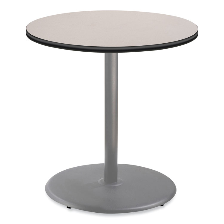 NPS Cafe Table, 36" Diameter x 36h, Round Top/Base, Gray Nebula Top, Gray Base (NPSCG13636RC1GY)