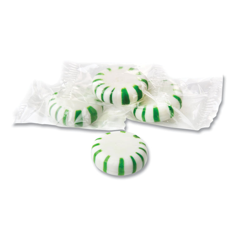 Office Snax Candy Assortments, Spearmint Candy, 1 lb Bag (OFX00655)