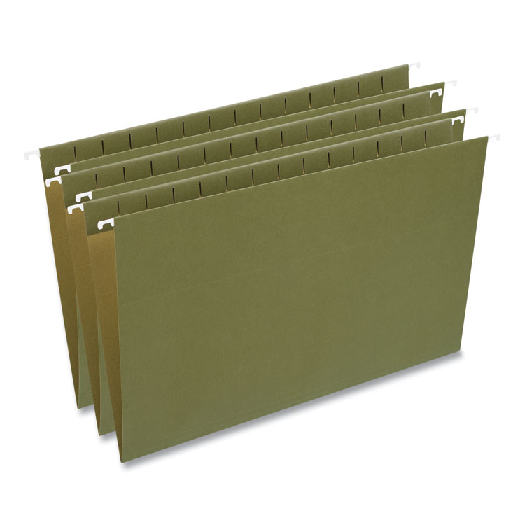Universal Hanging File Folders, Legal Size, 1/5-Cut Tabs, Standard Green, 50/Carton (UNV34111)