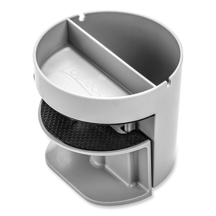 deflecto Standing Desk Small Desk Organizer, Two Sections, 3.85 x 3.85 x 3.54, Gray (DEF400001)
