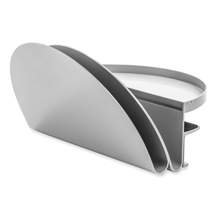 deflecto Standing Desk File Organizer, 2 Sections, Letter Size, 12 x 9.69 x 7.11, Gray (DEF400003)