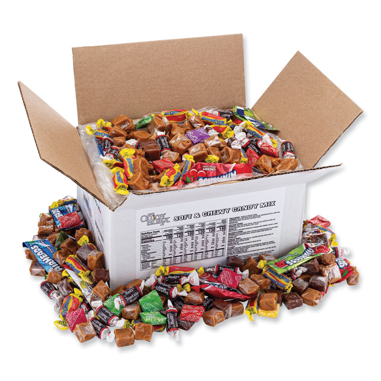 Office Snax Candy Assortments, Soft and Chewy Candy Mix, 5 lb Carton (OFX00656)