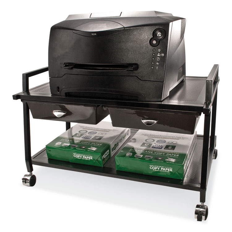 Vertiflex Underdesk Machine Stand with Drawers, 25.3w x 15.8d x 15.4h, Black (AVTVF95530)