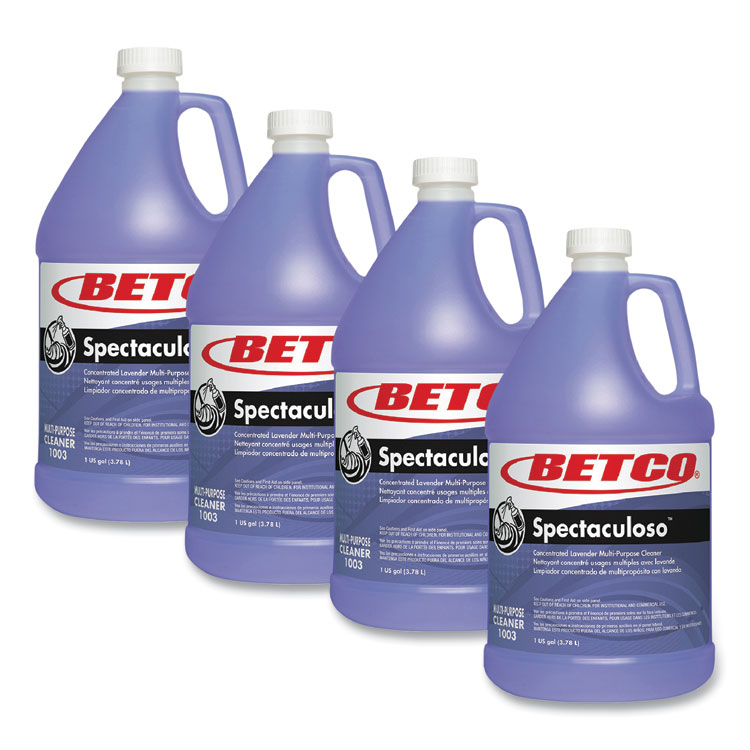 BETCO CORPORATION Spectaculoso Multipurpose Cleaner, Lavender Scent, 1 gal Bottle, 4/Carton (BET10030400)