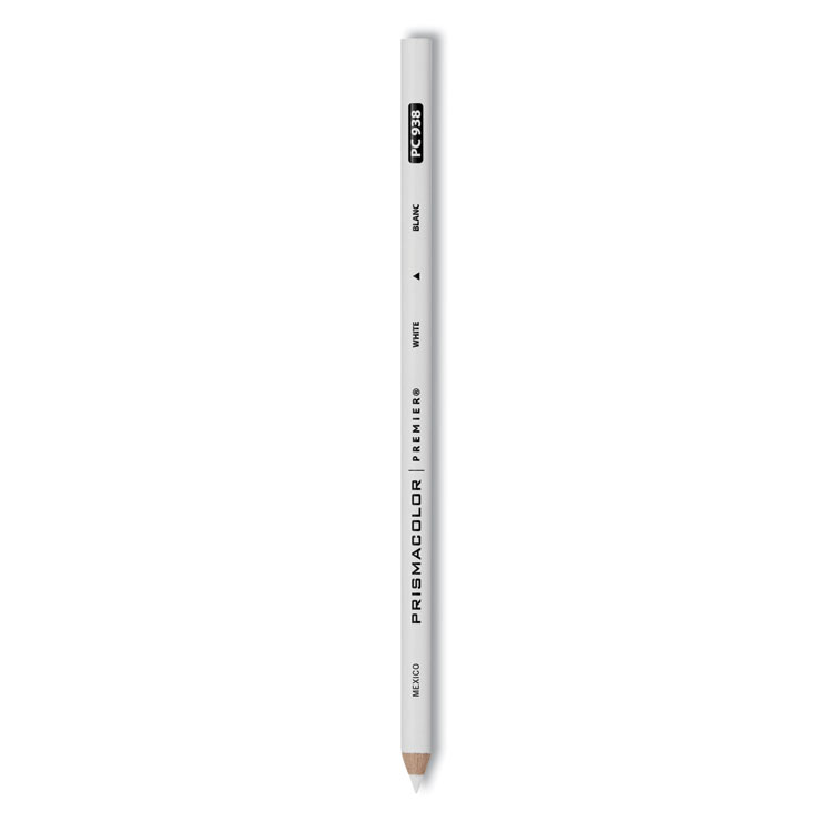 Prismacolor Premier Colored Pencil, 3 mm, 2B, White Lead, White Barrel, Dozen (SAN3365)