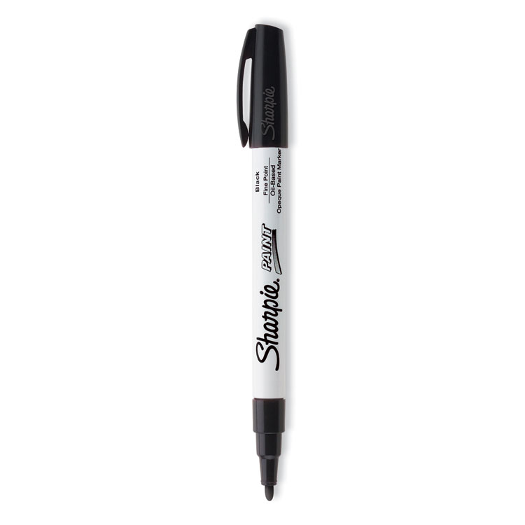 Sharpie Permanent Paint Marker, Fine Bullet Tip, Black (SAN35534)
