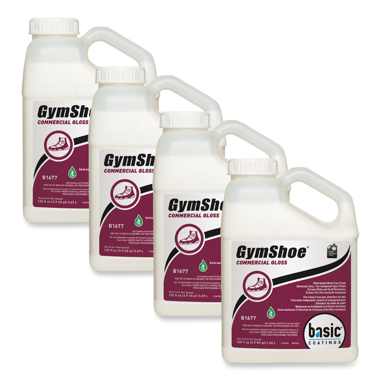 BETCO CORPORATION GymShoe Gloss Sport Finish, Mild Scent, 1 gal Bottle, 4/Carton (BETB16774312)