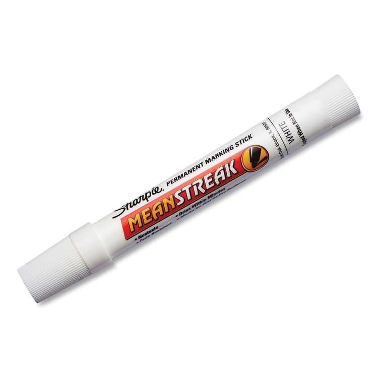 Sharpie Mean Streak Marking Stick, Broad Bullet Tip, White (SAN85018)