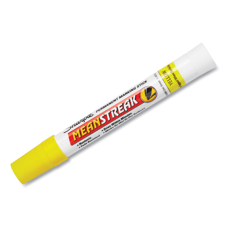 Sharpie Mean Streak Marking Stick, Broad Bullet Tip, Yellow (SAN85005)