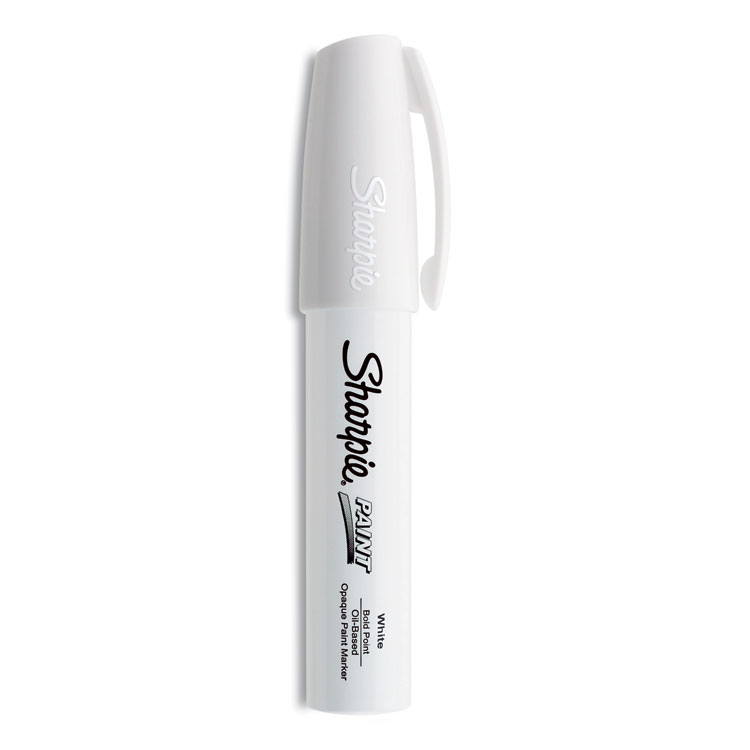SAN35568 - Sharpie Permanent Paint Marker, Extra-Broad Chisel Tip, White (SAN35568)