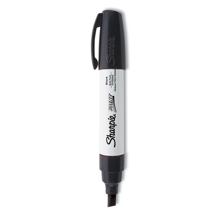 Sharpie Permanent Paint Marker, Extra-Broad Chisel Tip, Black (SAN35564)