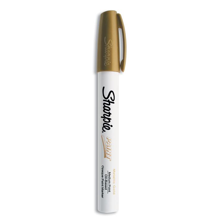 Sharpie Permanent Paint Marker, Medium Bullet Tip, Gold (SAN35559)