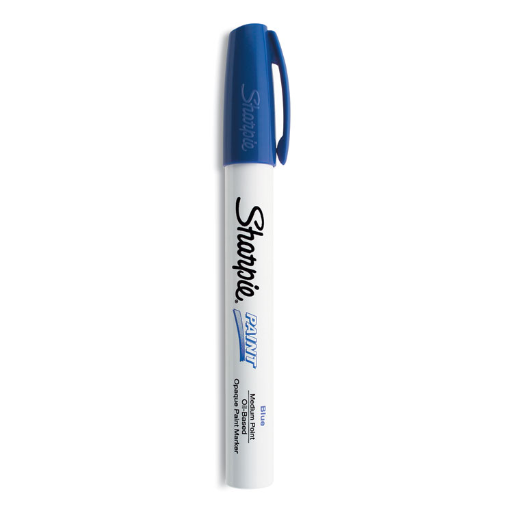 Sharpie Permanent Paint Marker, Medium Bullet Tip, Blue (SAN35551)