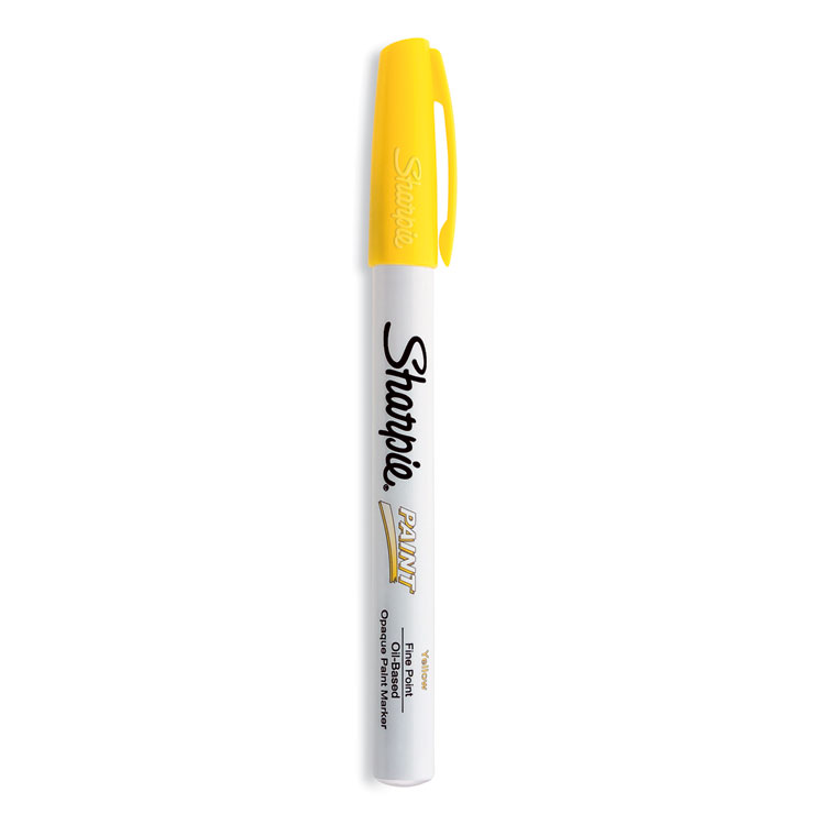 Sharpie Permanent Paint Marker, Fine Bullet Tip, Yellow (SAN35539)