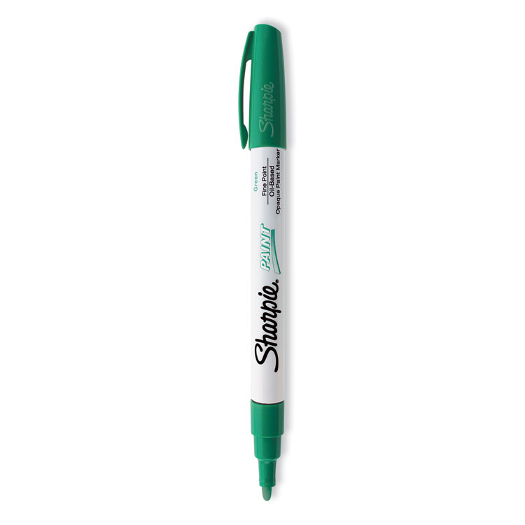 Sharpie Permanent Paint Marker, Fine Bullet Tip, Green (SAN35537)