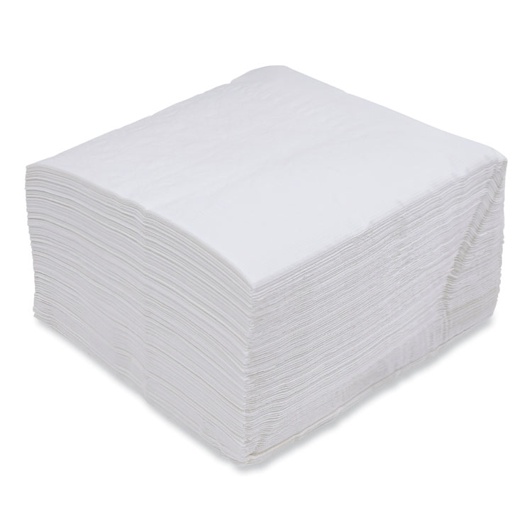 Boardwalk Dinner Napkin, 1-Ply, 17 x 17, White, 250/Pack, 12 Packs/Carton (BWK8307W)