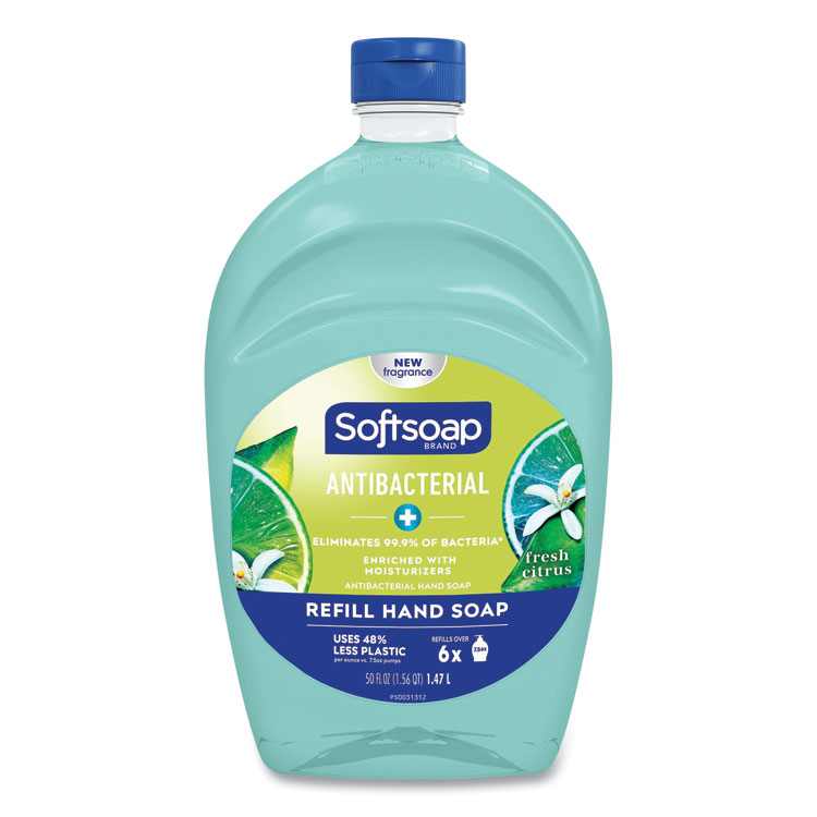 Softsoap Antibacterial Liquid Hand Soap Refill, Fresh Scent, Green, 50 oz (CPC45991EA)