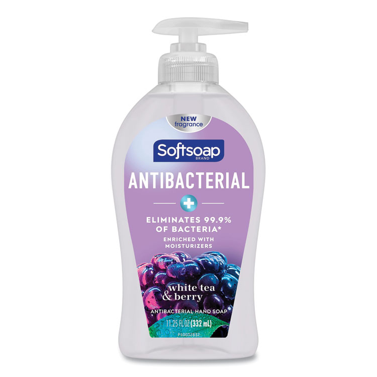 Softsoap Antibacterial Hand Soap, White Tea and Berry Fusion Scent, 11.25 oz, 6/Carton (CPC44573)