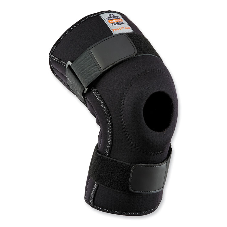 ergodyne ProFlex 620 Open Patella Spiral Stays Knee Sleeve, X-Large, Black (EGO16545)