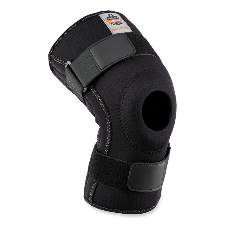 ergodyne ProFlex 620 Open Patella Spiral Stays Knee Sleeve, 2X-Large, Black (EGO16546)