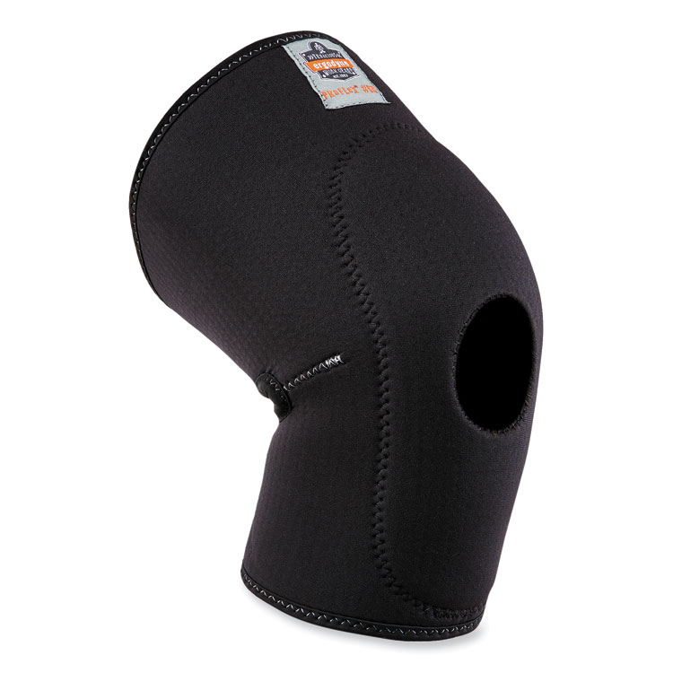 ergodyne ProFlex 615 Open Patella Anterior Pad Knee Sleeve, Large, Black (EGO16534)