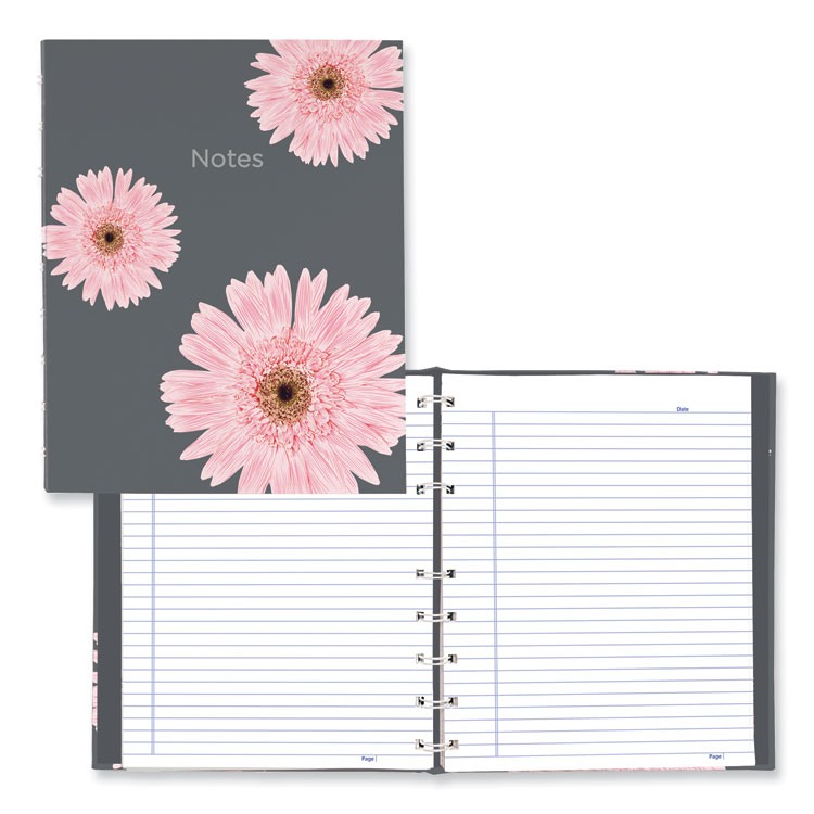 Blueline NotePro Notebook, 1-Subject, Medium/College Rule, Pink/Gray Cover, (75) 9.25 x 7.25 Sheets (REDA601601)