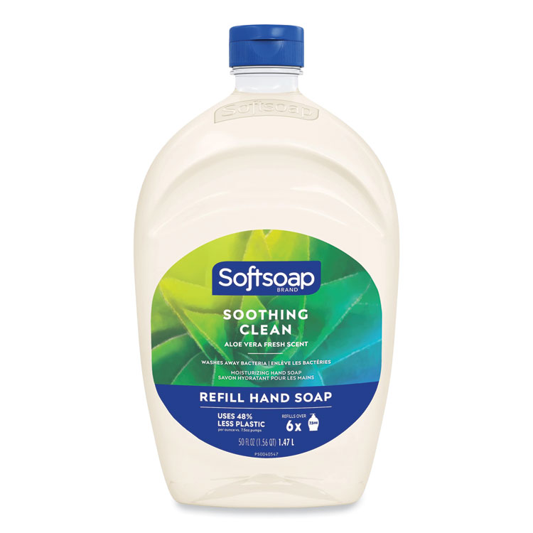 Softsoap Moisturizing Hand Soap Refill with Aloe, Fresh Scent, 50 oz, 6/Carton (CPC45992)