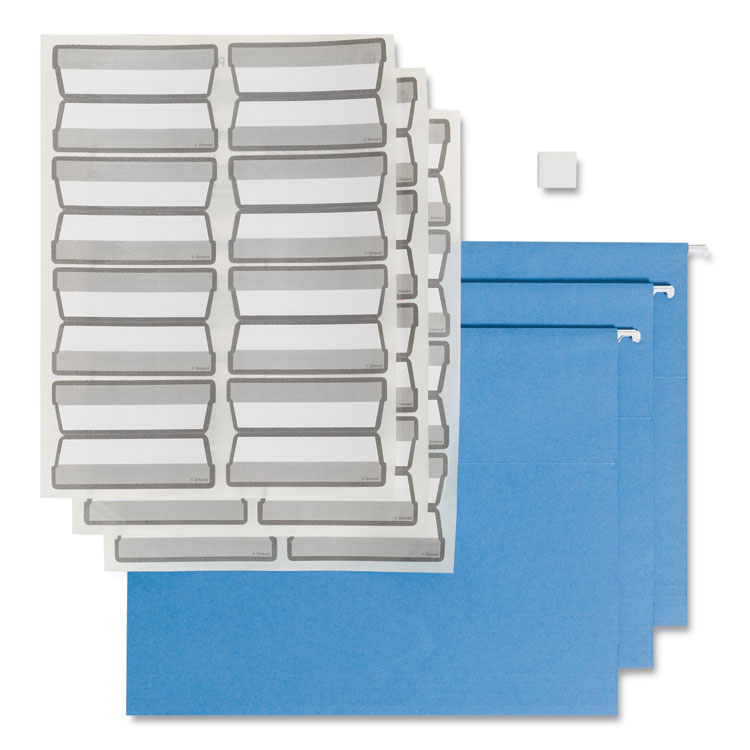 Smead Colored Hanging File Folders with ProTab Kit, Letter Size, 1/3-Cut, Blue (SMD64210)