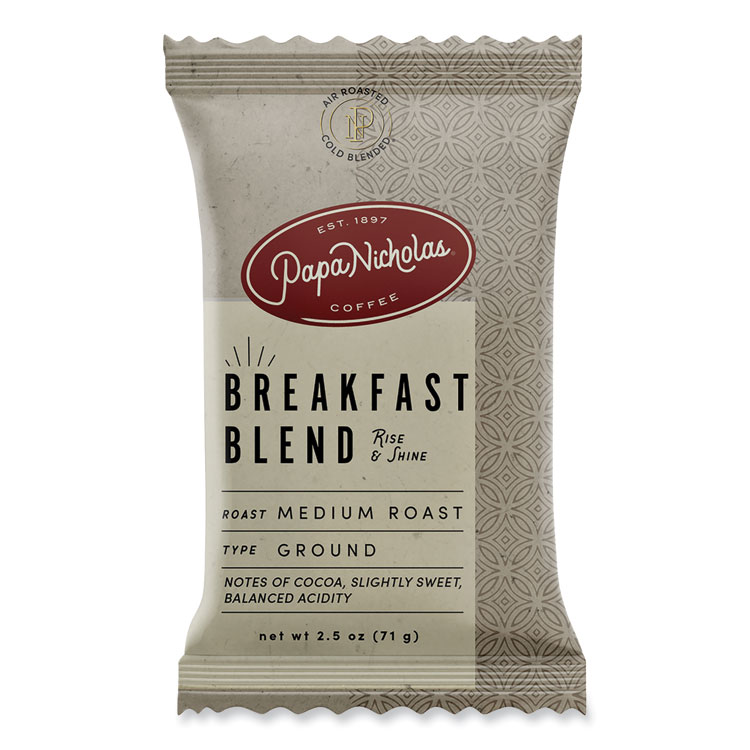 PapaNicholas Coffee Premium Coffee, Breakfast Blend, 18/Carton (PCO25184)