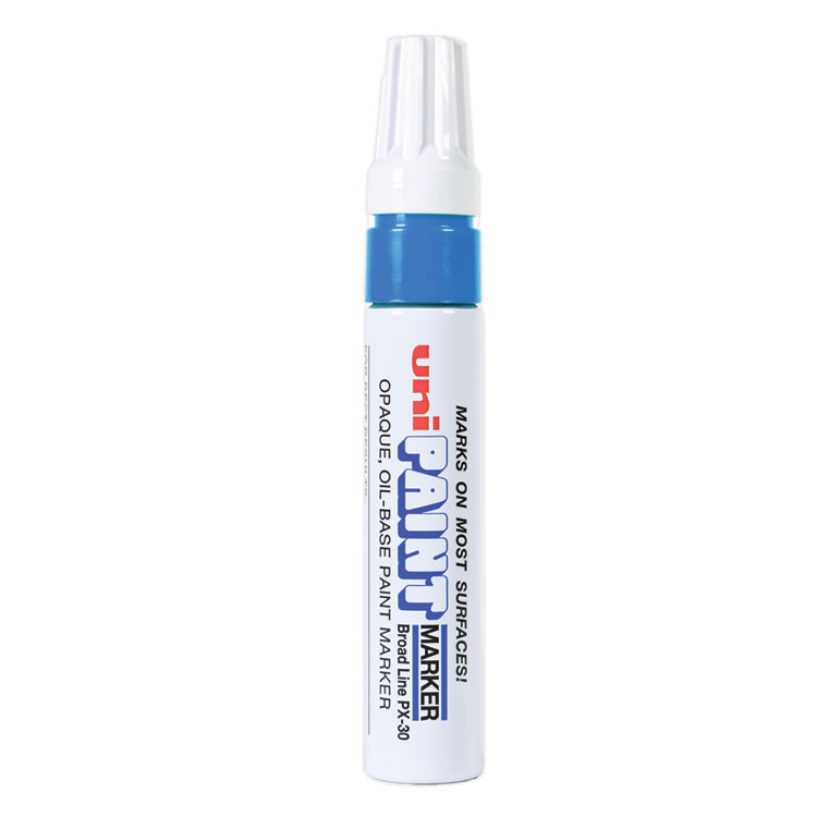 uni-Paint Permanent Marker, Broad Chisel Tip, Blue (UBC63733)