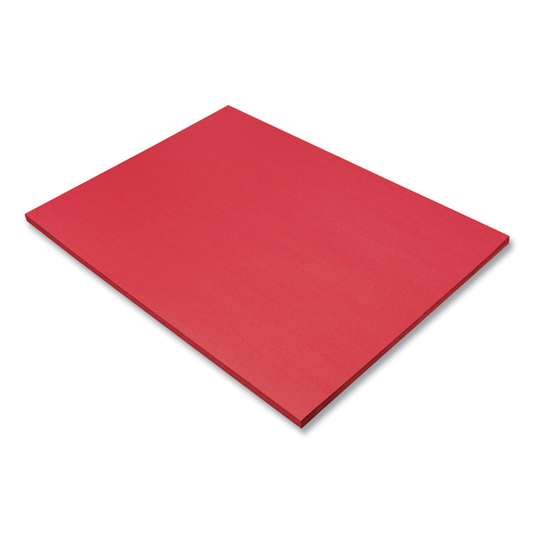 Prang SunWorks Construction Paper, 50 lb Text Weight, 18 x 24, Holiday Red, 50/Pack (PAC9917)